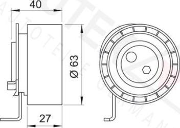 Autex 641075 - Натяжна ролик, ремінь ГРМ autocars.com.ua