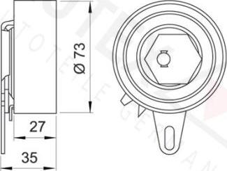 Autex 641121 - Натяжна ролик, ремінь ГРМ autocars.com.ua