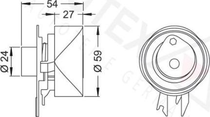 Autex 641095 - Натяжна ролик, ремінь ГРМ autocars.com.ua