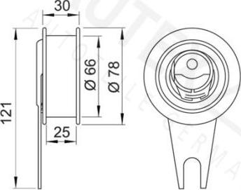 Autex 641104 - Натяжной ролик, ремень ГРМ autodnr.net