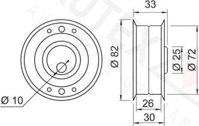 Autex 641107 - Натяжна ролик, ремінь ГРМ autocars.com.ua