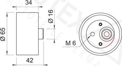 Autex 641111 - Натяжна ролик, ремінь ГРМ autocars.com.ua