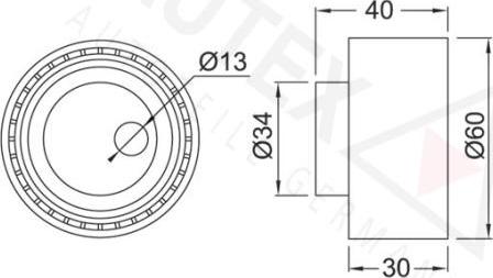 Autex 641154 - Натяжна ролик, ремінь ГРМ autocars.com.ua