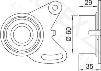 Autex 641162 - Натяжна ролик, ремінь ГРМ autocars.com.ua