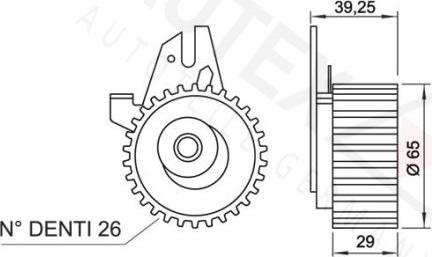 Autex 641166 - Натяжна ролик, ремінь ГРМ autocars.com.ua