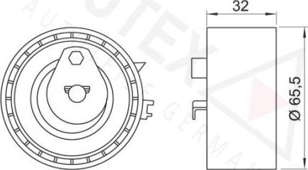 Autex 641169 - Натяжна ролик, ремінь ГРМ autocars.com.ua