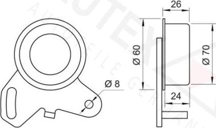 Autex 641190 - Натяжна ролик, ремінь ГРМ autocars.com.ua