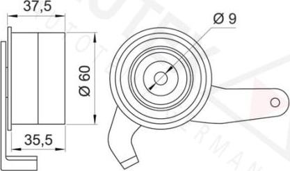 Autex 641200 - Натяжна ролик, ремінь ГРМ autocars.com.ua