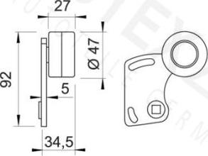 Autex 641208 - Натяжна ролик, ремінь ГРМ autocars.com.ua