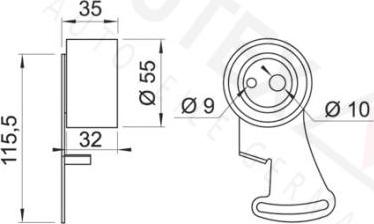 Autex 641209 - Натяжна ролик, ремінь ГРМ autocars.com.ua