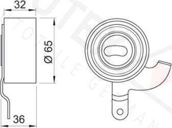 Autex 641215 - Натяжна ролик, ремінь ГРМ autocars.com.ua