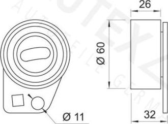 Autex 641221 - Натяжна ролик, ремінь ГРМ autocars.com.ua