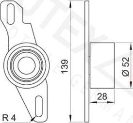 Autex 641235 - Натяжна ролик, ремінь ГРМ autocars.com.ua