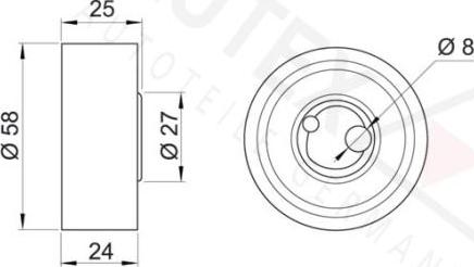 Autex 641236 - Натяжной ролик, ремень ГРМ autodnr.net