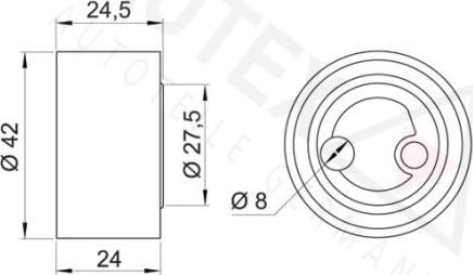 Autex 641239 - Натяжна ролик, ремінь ГРМ autocars.com.ua