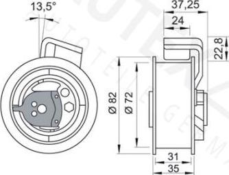 Autex 641269 - Натяжна ролик, ремінь ГРМ autocars.com.ua