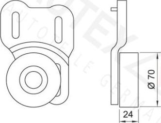 Autex 641294 - Паразитний / провідний ролик, поліклиновий ремінь autocars.com.ua