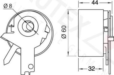 Autex 641298 - Натяжна ролик, ремінь ГРМ autocars.com.ua