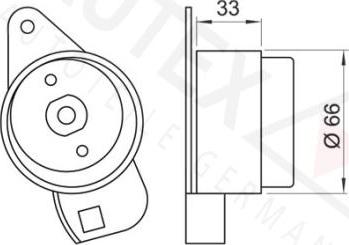 Autex 641337 - Натяжна ролик, ремінь ГРМ autocars.com.ua