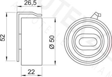 Autex 641355 - Натяжна ролик, ремінь ГРМ autocars.com.ua