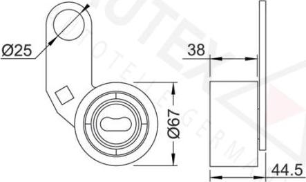 Autex 641378 - Натяжной ролик, ремень ГРМ autodnr.net