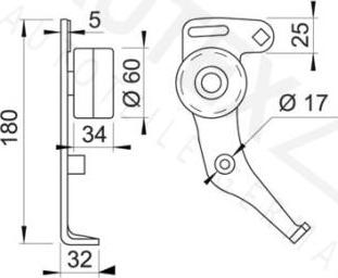 Autex 641407 - Натяжной ролик, ремень ГРМ autodnr.net