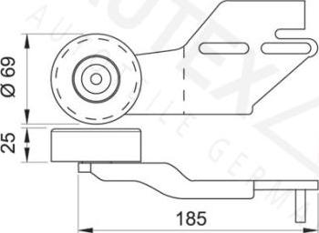 Autex 641409 - Паразитний / провідний ролик, поліклиновий ремінь autocars.com.ua