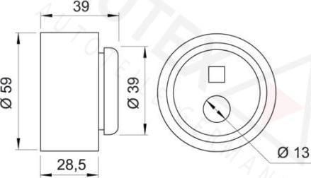 Autex 641418 - Натяжной ролик, ремень ГРМ autodnr.net