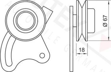 Autex 641426 - Натяжна ролик, клиновий ремінь autocars.com.ua