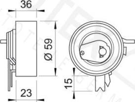 Autex 641455 - Натяжна ролик, ремінь ГРМ autocars.com.ua