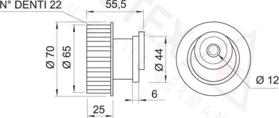 Autex 641500 - Натяжна ролик, ремінь ГРМ autocars.com.ua