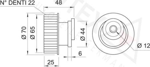 Autex 641502 - Натяжна ролик, ремінь ГРМ autocars.com.ua