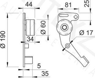 Autex 641509 - Натяжна ролик, ремінь ГРМ autocars.com.ua