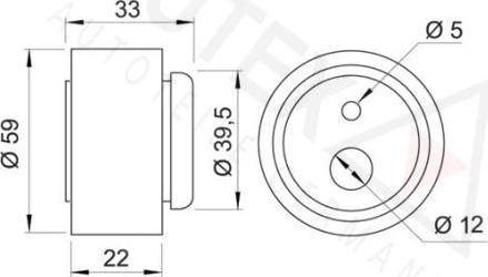 Autex 641512 - Натяжной ролик, ремень ГРМ autodnr.net