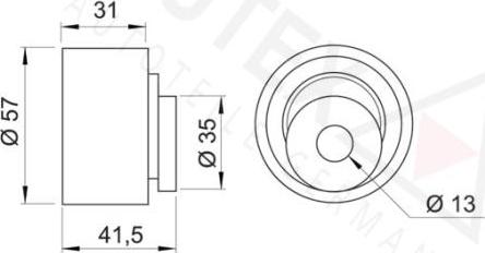 Autex 641513 - Натяжна ролик, ремінь ГРМ autocars.com.ua