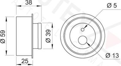 Autex 641514 - Натяжна ролик, ремінь ГРМ autocars.com.ua