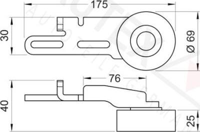 Autex 641533 - Паразитний / провідний ролик, поліклиновий ремінь autocars.com.ua