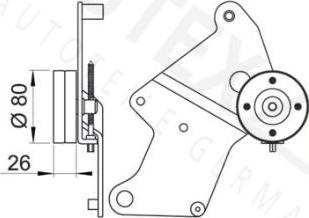 Autex 641539 - Паразитний / провідний ролик, поліклиновий ремінь autocars.com.ua