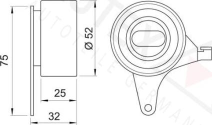 Autex 641555 - Натяжна ролик, ремінь ГРМ autocars.com.ua