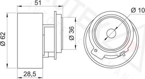 Autex 641558 - Натяжной ролик, ремень ГРМ autodnr.net