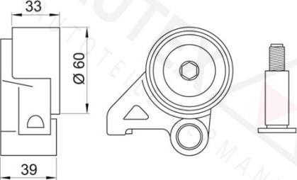 Autex 641563 - Натяжна ролик, ремінь ГРМ autocars.com.ua