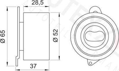 Autex 641565 - Натяжна ролик, ремінь ГРМ autocars.com.ua