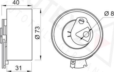 Autex 641596 - Натяжна ролик, ремінь ГРМ autocars.com.ua