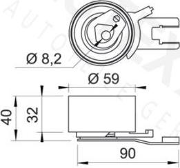 Autex 641599 - Натяжна ролик, ремінь ГРМ autocars.com.ua