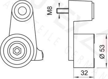 Autex 641614 - Натяжна ролик, ремінь ГРМ autocars.com.ua