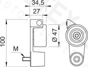 Autex 641619 - Натяжна ролик, ремінь ГРМ autocars.com.ua