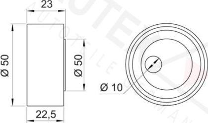 Autex 641627 - Натяжна ролик, ремінь ГРМ autocars.com.ua