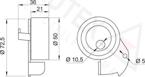 Autex 641628 - Натяжна ролик, ремінь ГРМ autocars.com.ua