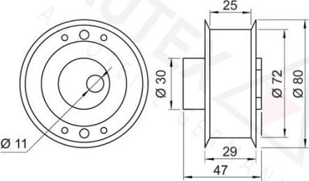 Autex 641634 - Натяжна ролик, ремінь ГРМ autocars.com.ua