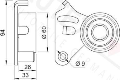 Autex 641648 - Натяжна ролик, ремінь ГРМ autocars.com.ua